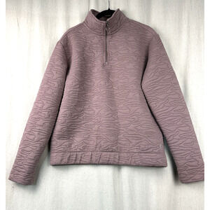 The American Outdoorsman | Women's Medium Quilted Sweatshirt 1/4 Zipper Pink